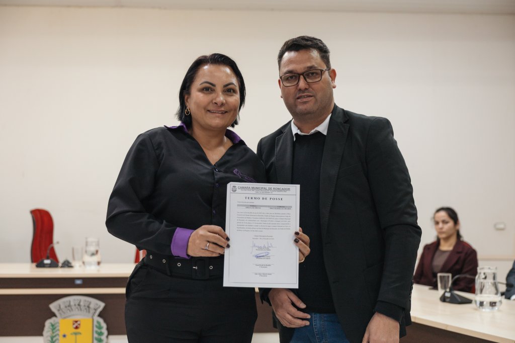 Câmara de Roncador implanta Procuradoria Especial da Mulher e dá posse à vereadora Adriana de Freitas